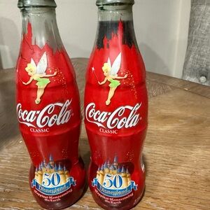 Coca-Cola Classic Red Disneyland 50th Bottles tinker bell edition celebration